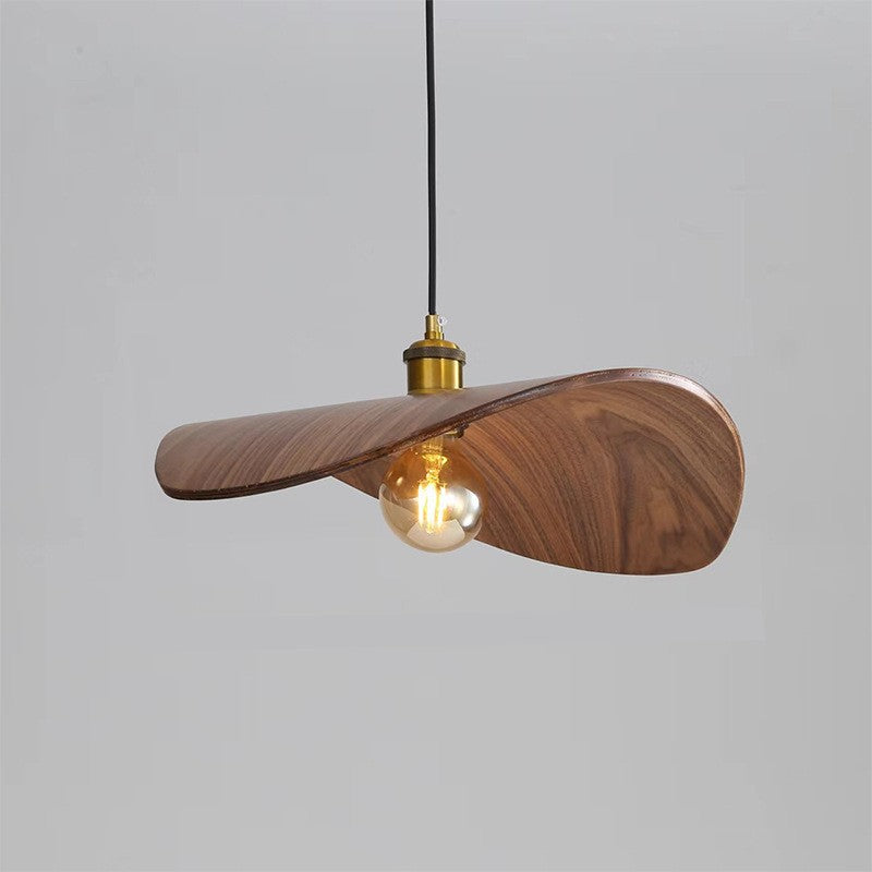Wabi Sabi Zen Pendant Japanese Walnut Lamp