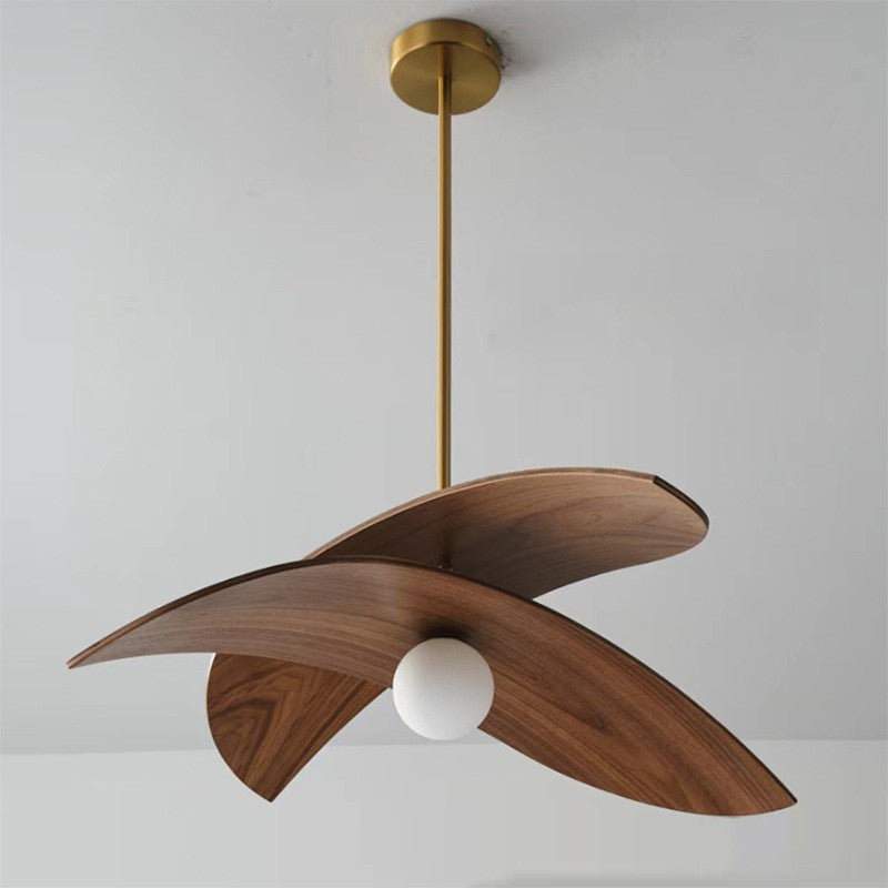 Wabi Sabi Zen Pendant Japanese Walnut Lamp